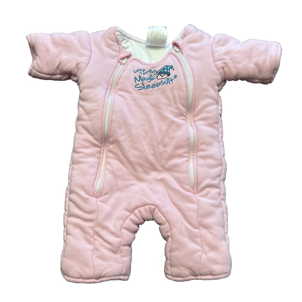 Baby Merlin's Magic Sleepsuit Pink Size Large 6-9 Months 18-21 lbs Clean